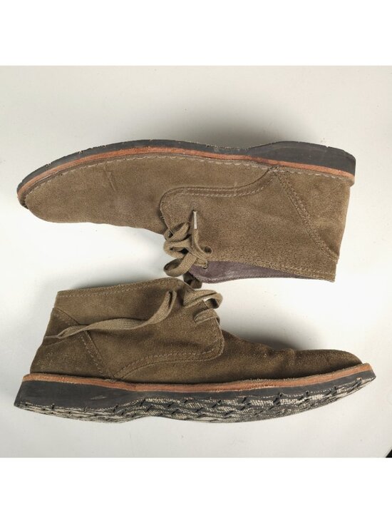 JOHN VARVATOS Olive Green Suede Chukka Boots Lace Up Size 12 M main image 3